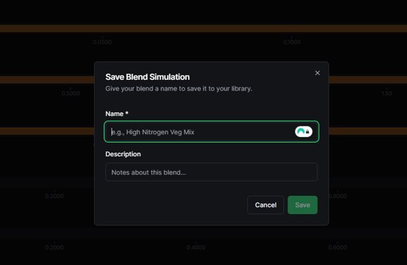 Save blend simulation dialog